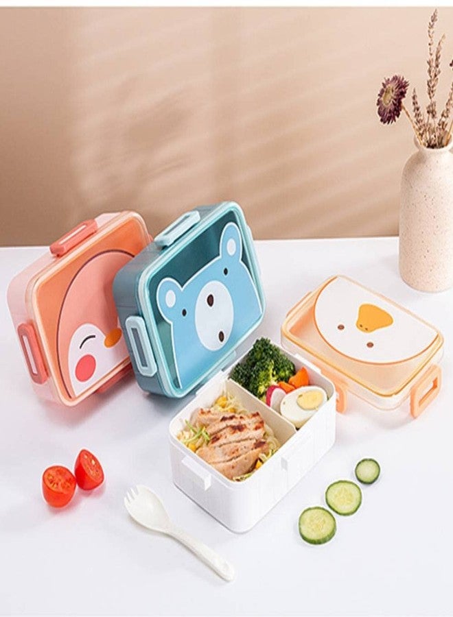 Shivaaro Lunch Box 2 Compartment Lunch Boxes Reusable Microwave Freezer Safe Food Containers for Adults and Kids (Multicolor) - Image 5